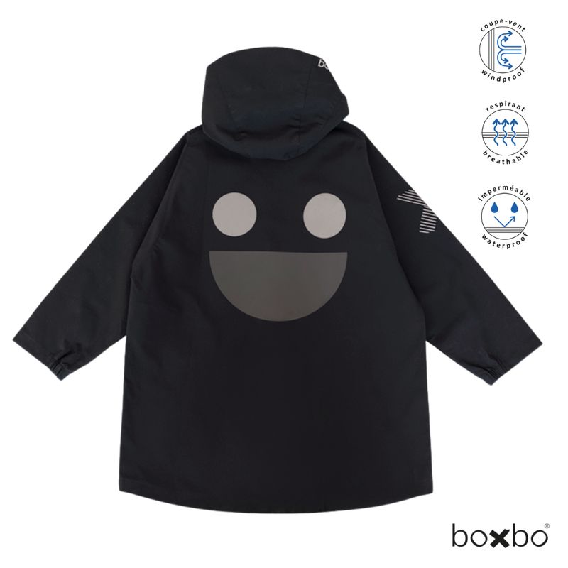 Boxbo Kids Rain Jacket Eco Reflective Windbreaker, Schwarz – product image, school supplies, baby c…