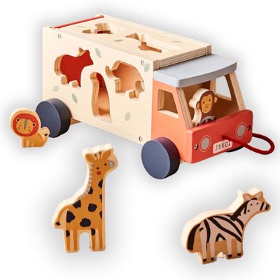 Jeu de tri de formes Jeep Safari en bois FSC®