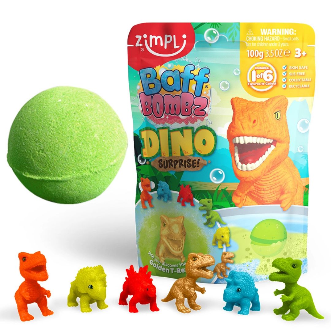 Baff Bombz Surprise Dino Figure, Large Bath Bomb