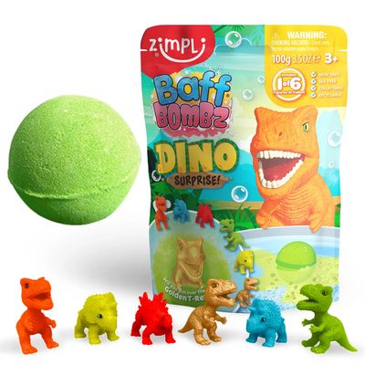 Baff Bombz Surprise Dino Figure, Large Bath Bomb
