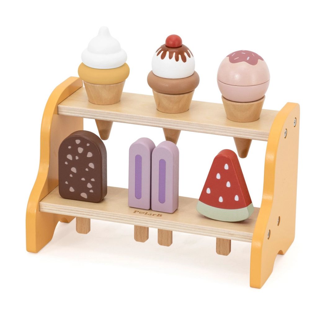 Wooden Ice Cream Rack, 6 Rebuildable Popsicles