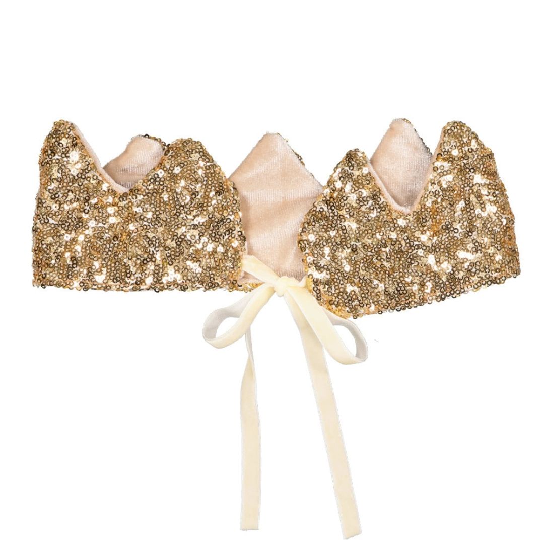 Gold Sequin Crown for Kids