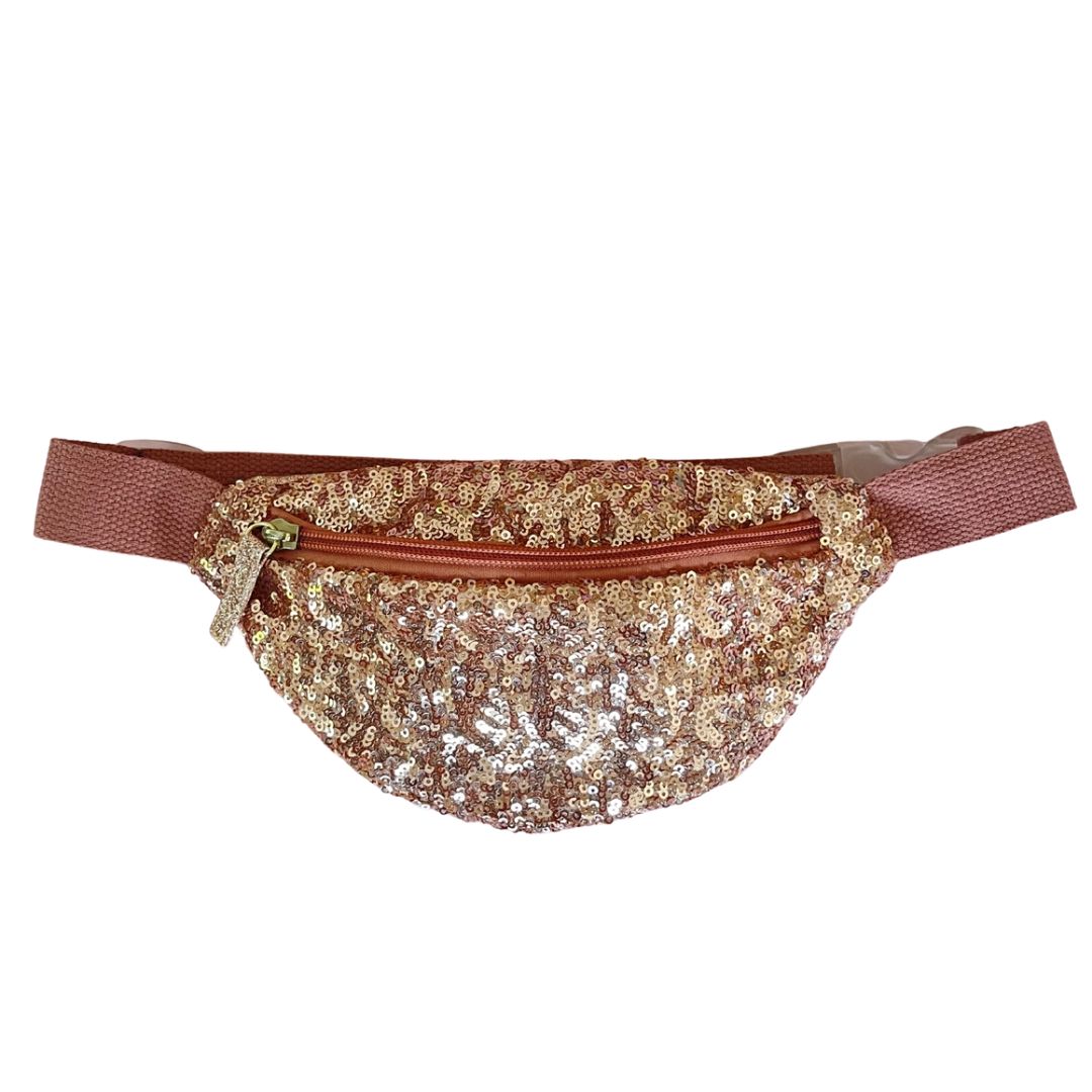 Pink Sequin Waist Bag for Kids