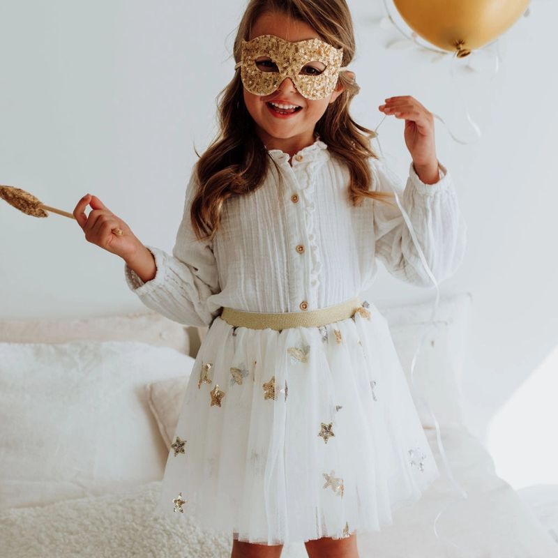 Luciole et Petit Pois Masque à paillettes roses pour enfants, Rosa – photo produit, jeu d’imitation…
