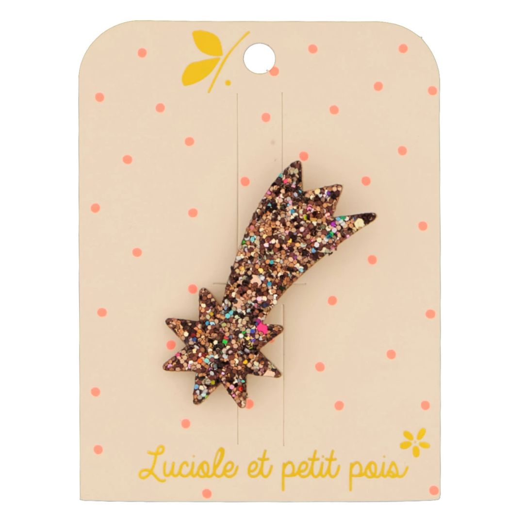 Shooting Star Brooch – Bronze Glitter