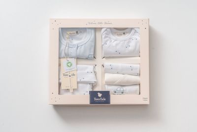 TotsTale Premium 8 pièces. Coffret nouveau-né – vêtements bébé en coton biologique – cadeau de nais…