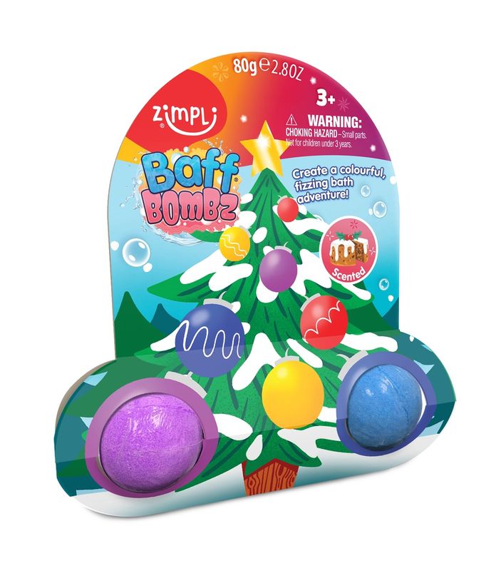 Xmas Tree Baff Bombz 2 pack - Fizzing Kids Bath Toy