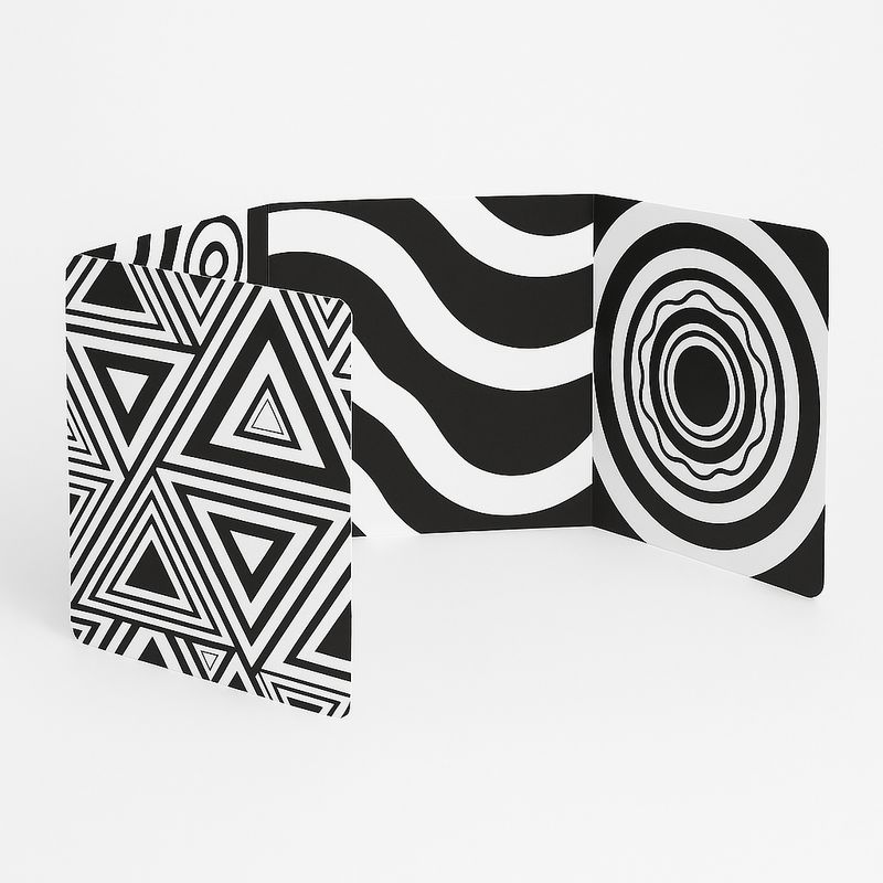 Baby lack &amp; white Sensory Board. Newborn gift