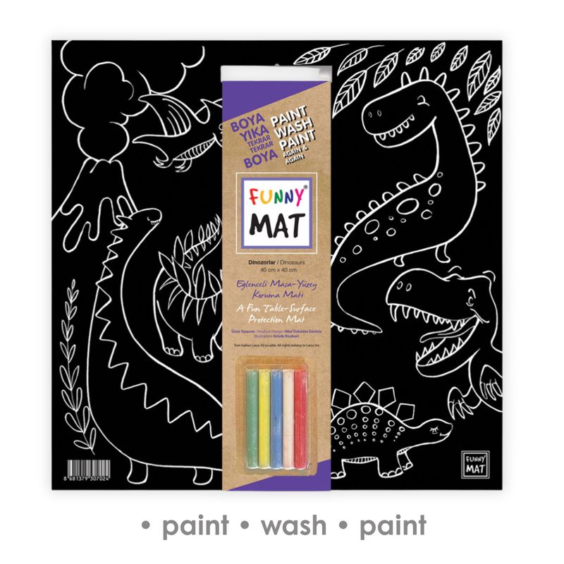 Tableau 3en1, Décoration Murale, Tapis de Coloriage Réutilisable. DINOSAURES Tableau 3en1, Décoration Murale, Tapis de Coloriage Réutilisable. DINOSAURES