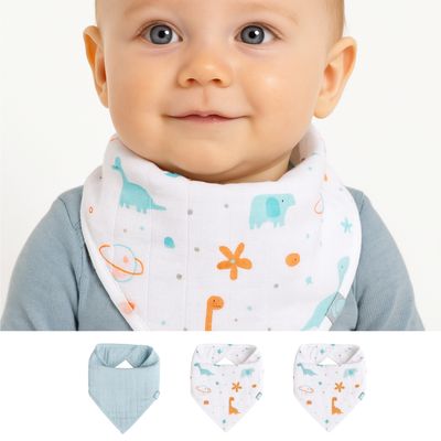 Bib Set (3 Pcs) -  Giraffe - 0/1 Years