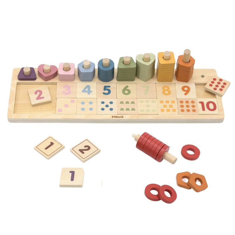 Wooden Counting &amp; Matching Toy – Educational Game