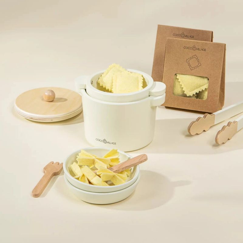 Coco Village Wooden Pasta Playset – product image, wooden toy, pretend play toy