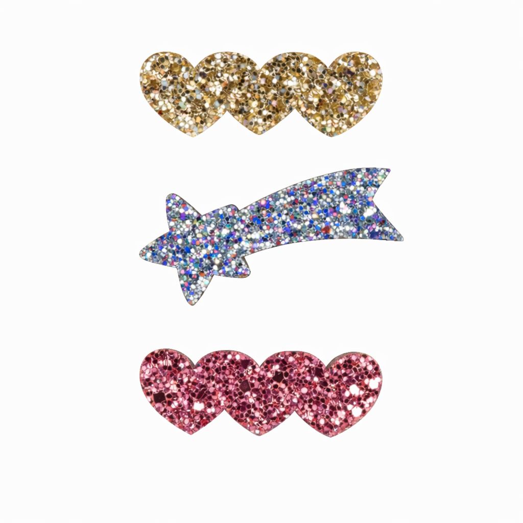 Dreamy Hair Clip Set – Hearts &amp; Star