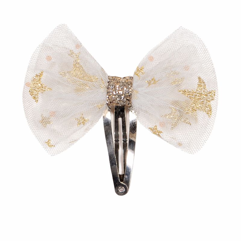 Tutu Hair Clip with Gold Stars