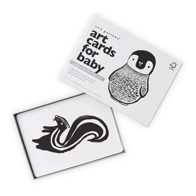 Cartes d'art pour bébé en noir et blanc