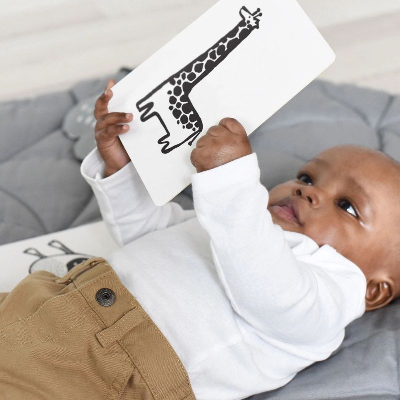 Wee Gallery Baby Art Cards Black &amp; White, Black and White Animals – product image, tummy time toy, …