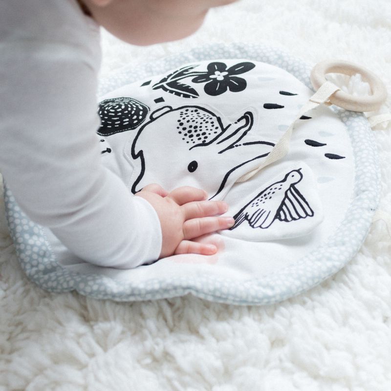 Wee Gallery Organic Baby Activity Pad Black &amp; White, Playmat, Meadow – product image, tummy time to…
