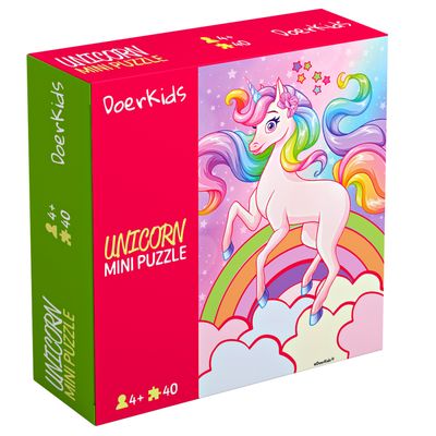DoerKids® Mini Puzzle Unicorno, 40 pz.