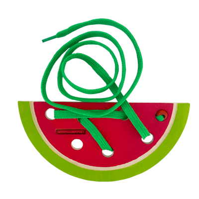 Intellectiki®  watermelon lacing for fine motor skills and hand-eye coordination
