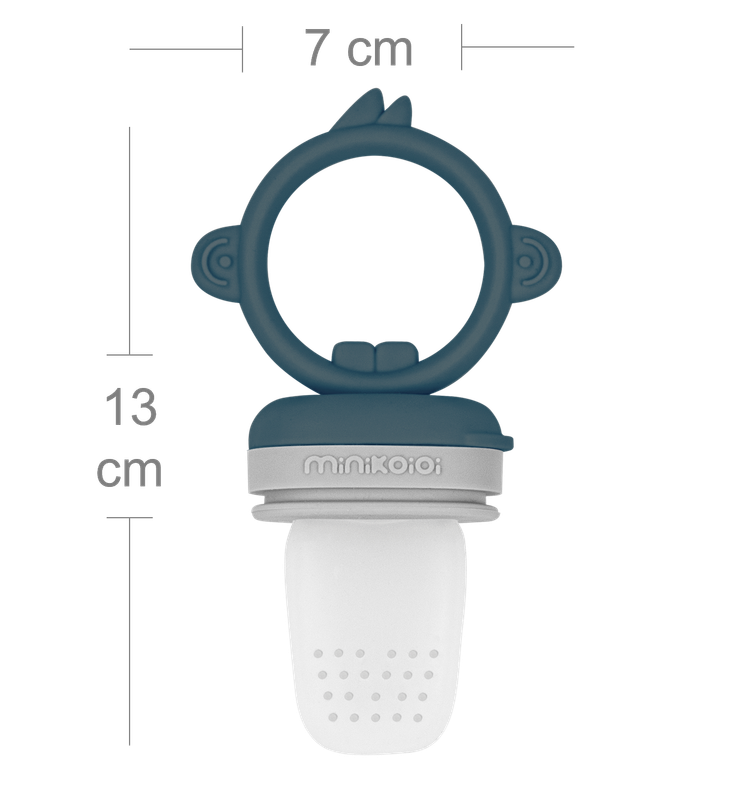 MinikOiOi Pulps - Deep Blue / Powder Grey - Silicone fruit/vegetable feeder