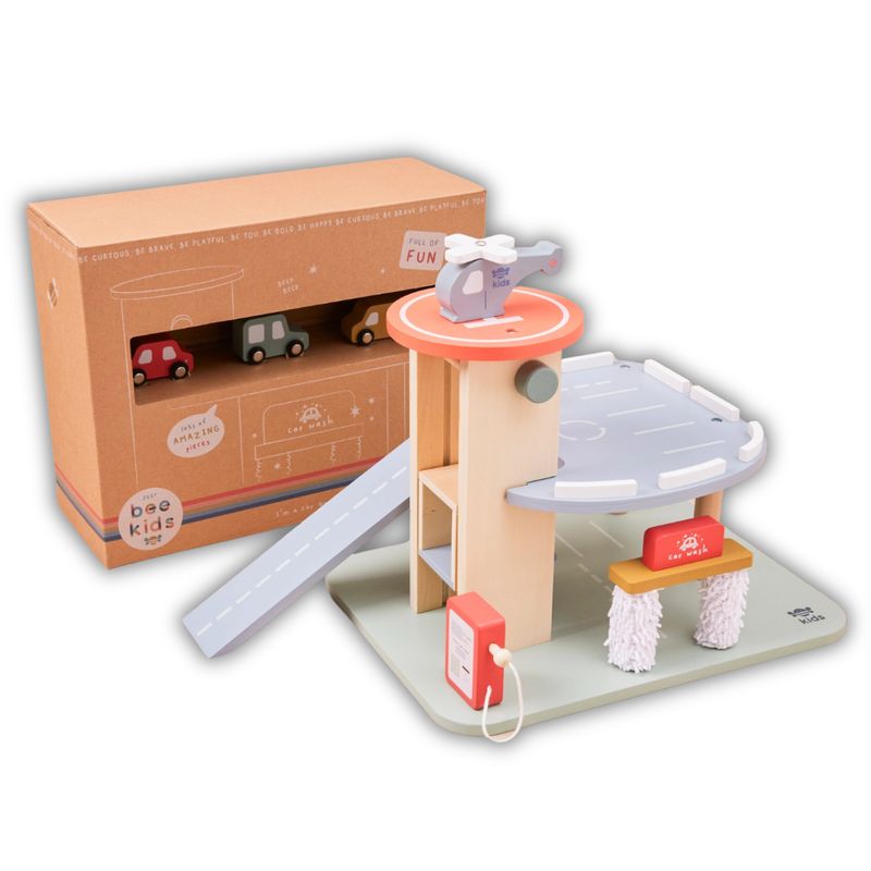 Just Bee Kids Garage in Legno per lo Sviluppo della Motricità Fine