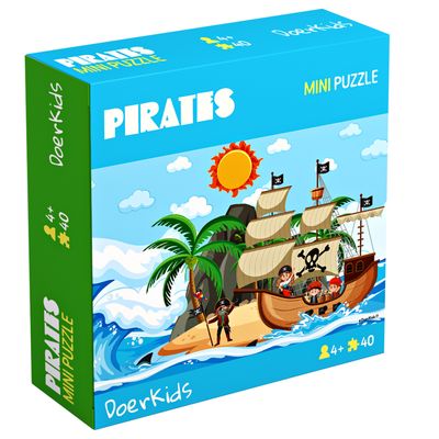 DoerKids® Mini Puzzle Pirates, 40 pcs.