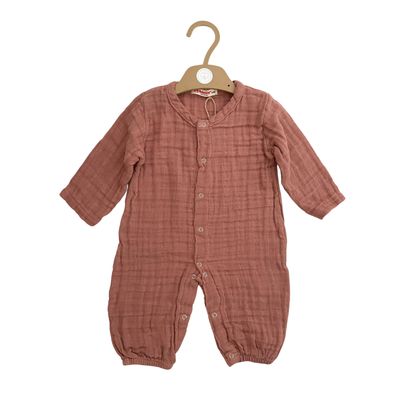 Pyjama Bébé Mousseline Bio Beberotti® Rose