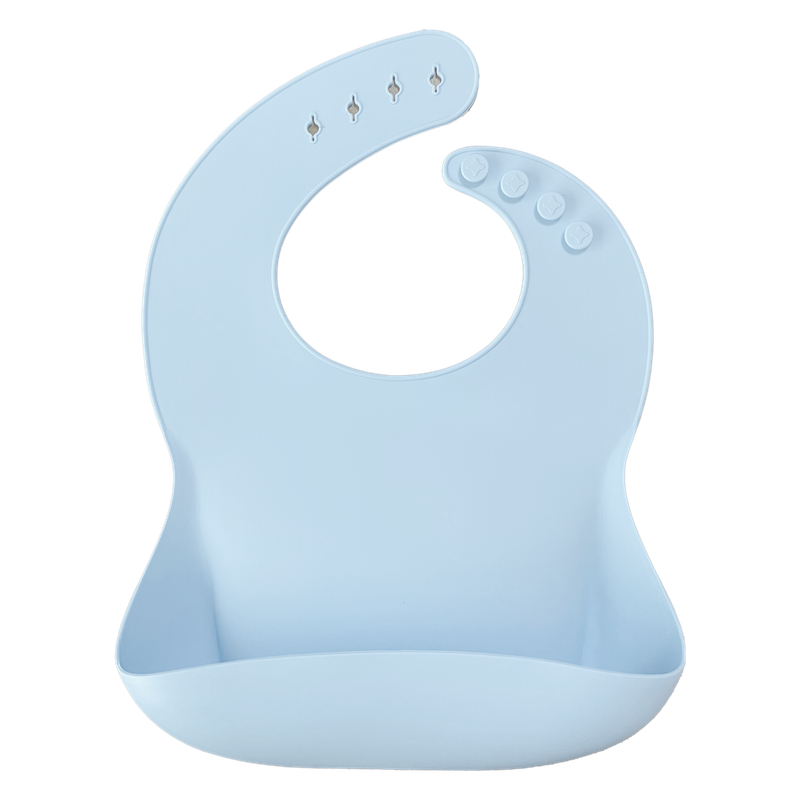 MinikOiOi BASICS - Bib - Mineral Blue - Silicone bib