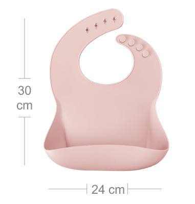 BASICS - Bib - Pinky Pink - Silicone bib MinikOiOi BASICS - Bib - Pinky Pink - Silicone bib