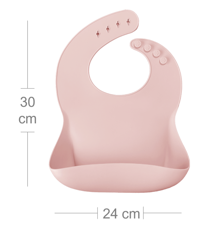 MinikOiOi BASICS - Bib - Pinky Pink - Silicone bib