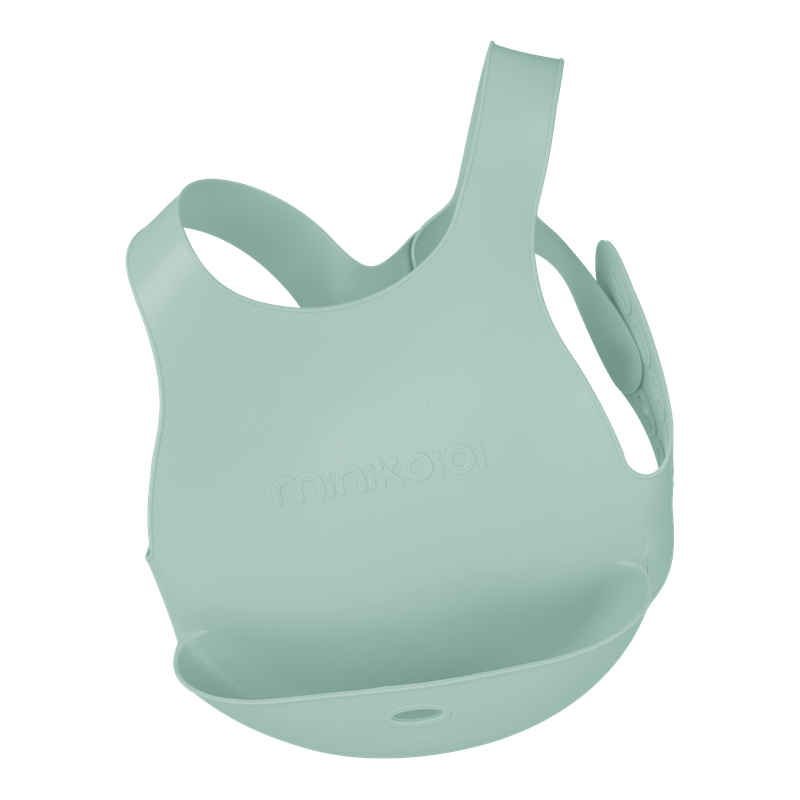 MinikOiOi Flexi Bib - River Green - Size adjustable silicone bib