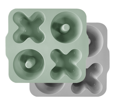 MinikOiOi xoxo 2 pcs - River Green / Powder Grey - Silicone cake mold
