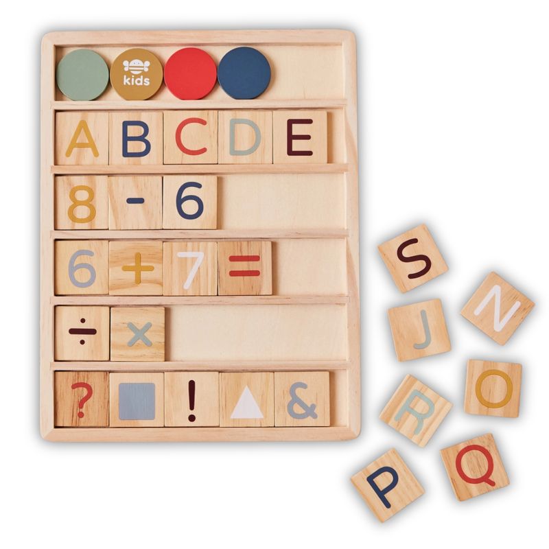 Just Bee Kids Wooden Alphabet Learn &amp; Play Puzzle for Learning Letters