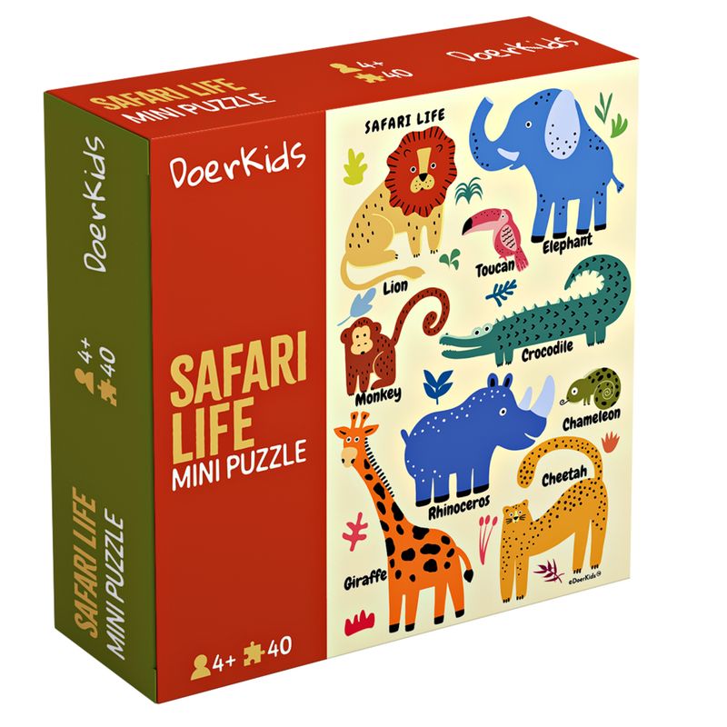 DoerKids® Mini Puzzle - Safari Life 40 pcs