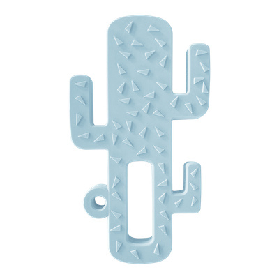MinikOiOi Cactus - Bleu Minéral - Anneau de dentition en silicone souple