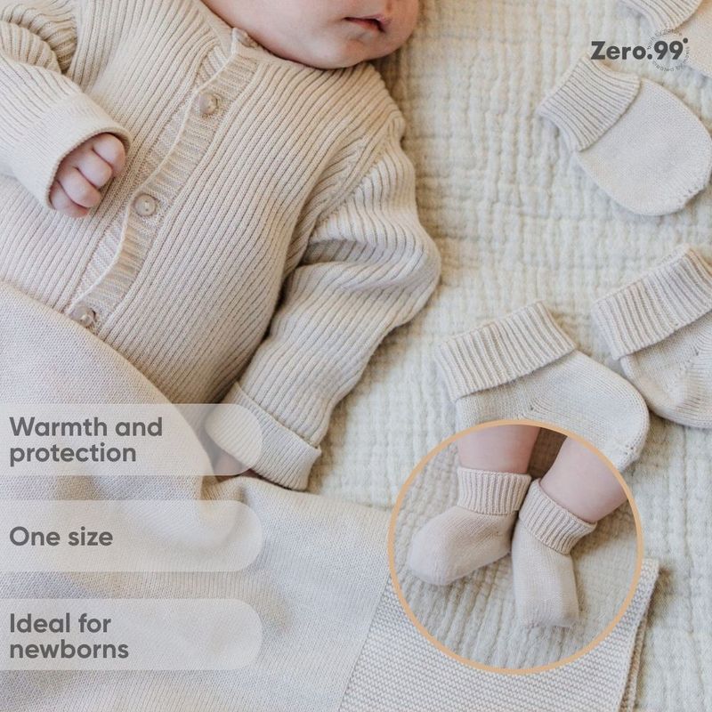 Baby Set 3-in-1 Knitted: Hat, Mittens &amp; Booties