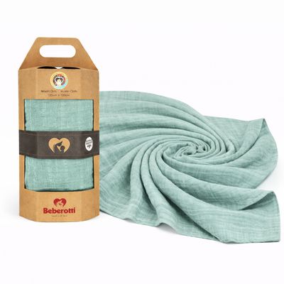 Organic Muslin Swaddle Blanket mint