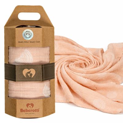 Organic Muslin Swaddle Blanket grey/star