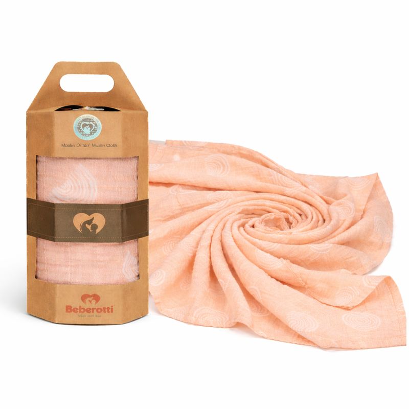 Coperta fasciatoio in mussola organica grigio/stella 120х120 cm