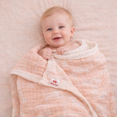 Beberotti Organic 4 Layered Double sided Muslin Blanket rose, rosa – product image, baby sleep esse…
