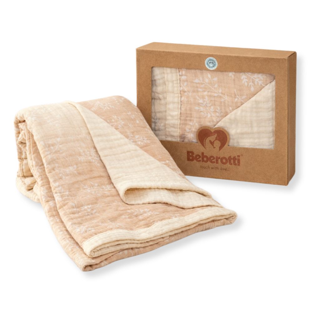 Organic 4 Layered Double sided Muslin Blanket dusty rose