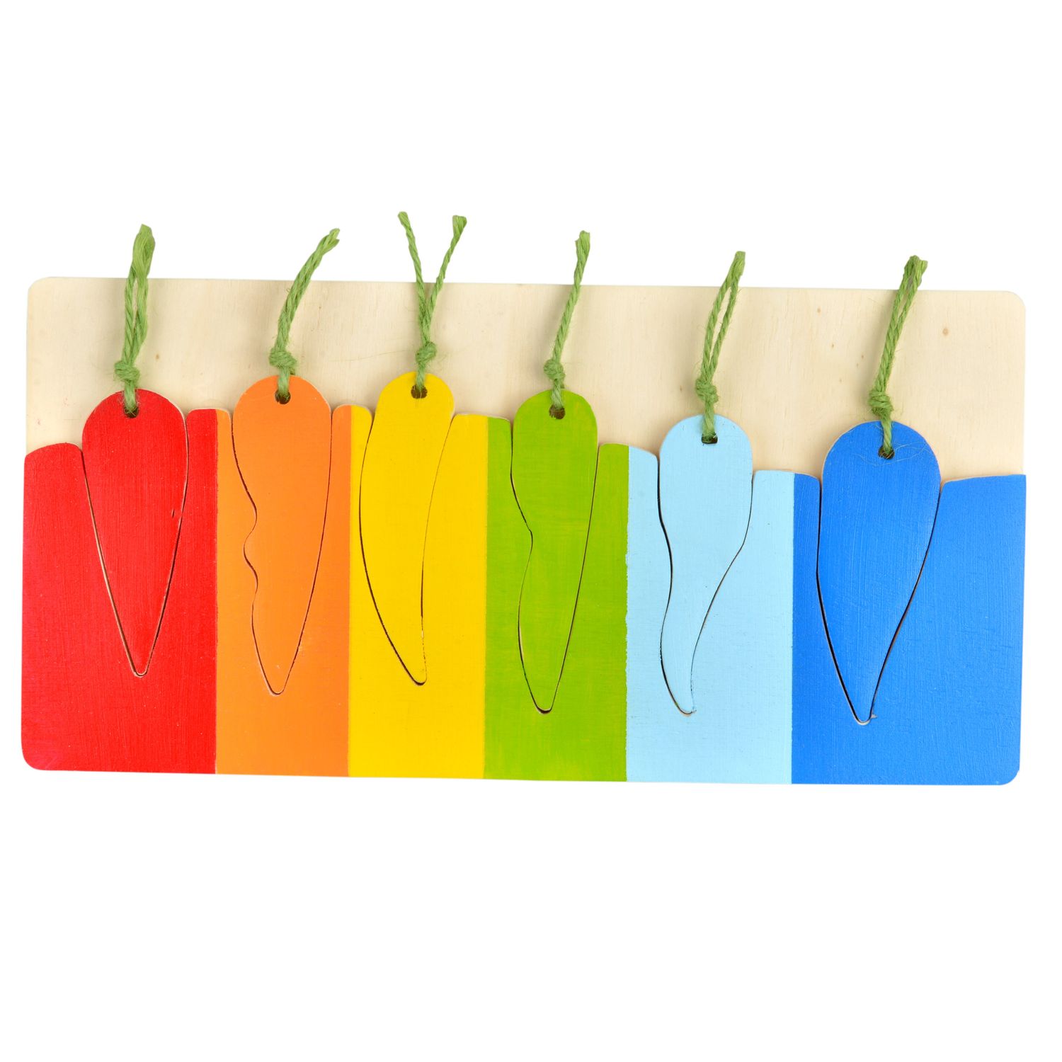 Intellectiki puzzle carrot for fine motor skills and shape learning – wooden toy, kids puzzle
