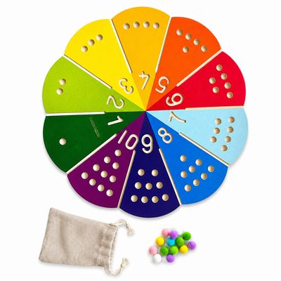 rainbow math sticks for color learning and counting
