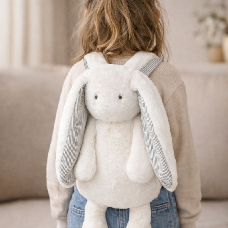 Sac MinikOiOi® Bunny Bleu Peluche et sac 2in1