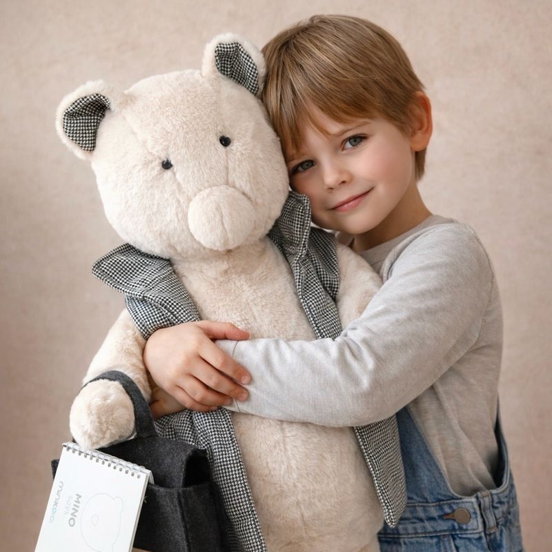 MinikOiOi® Grande peluche Ours  et 365 jeux