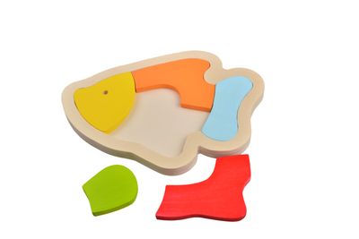 Pesce puzzle Intellectiki per la motricità fine e il pensiero logico – gioco STEM, gioco in legno