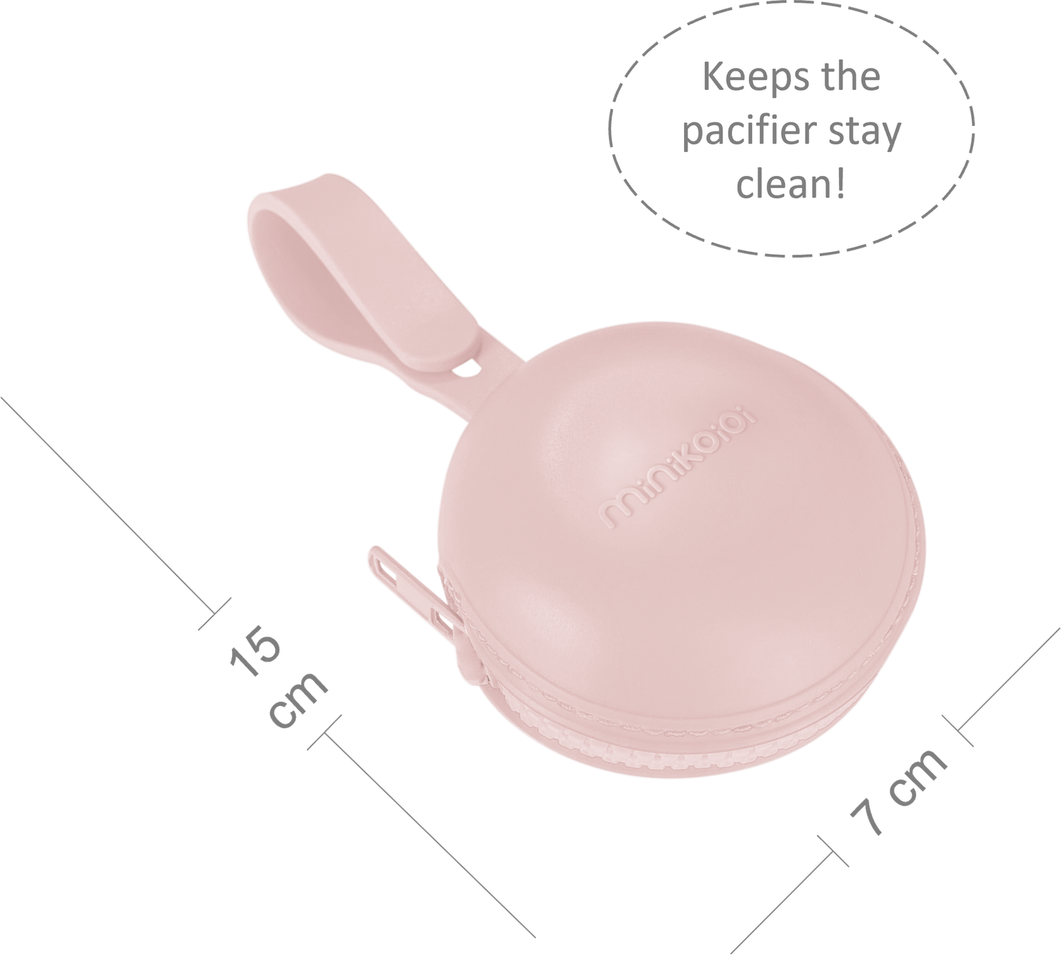 MinikOiOi Pod - Pinky Pink - Silicone pacifier case