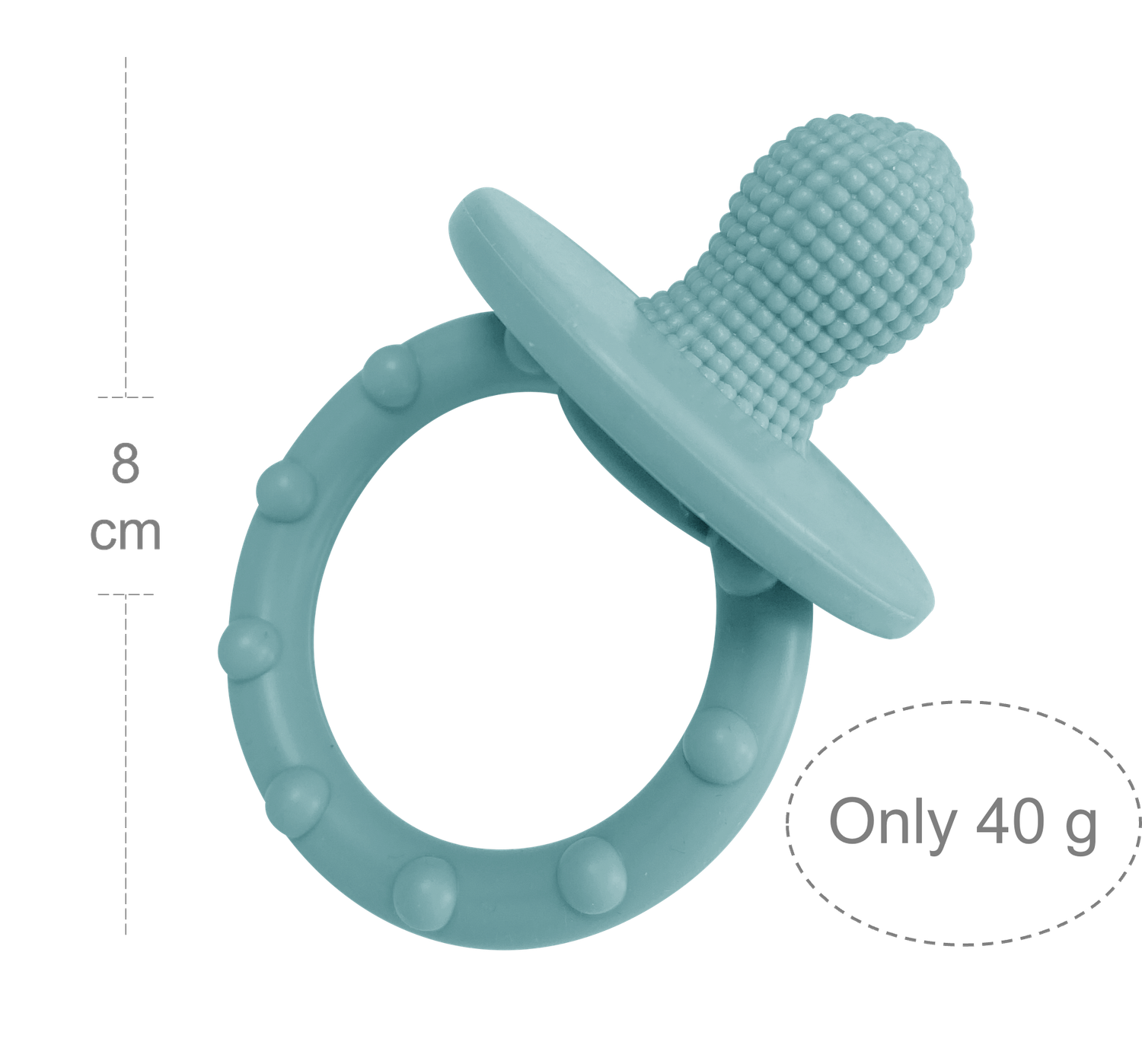 MinikOiOi Gumy - Aqua Green - Soft silicone teether