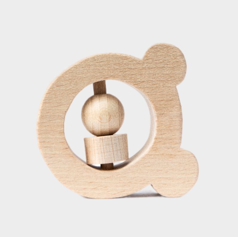 Childwood Sonaglio in legno fatto a mano TAPTAP ORSO – foto prodotto, massaggiagengive neonato, gio…