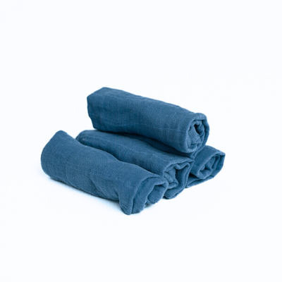 Beberotti® Organic Lot de 4 gants de toilette en mousseline pour bébé beige